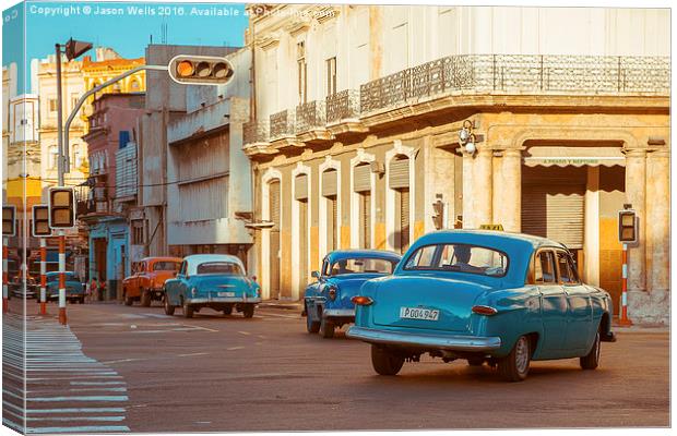 Retro Havana Canvas Print by Jason Wells