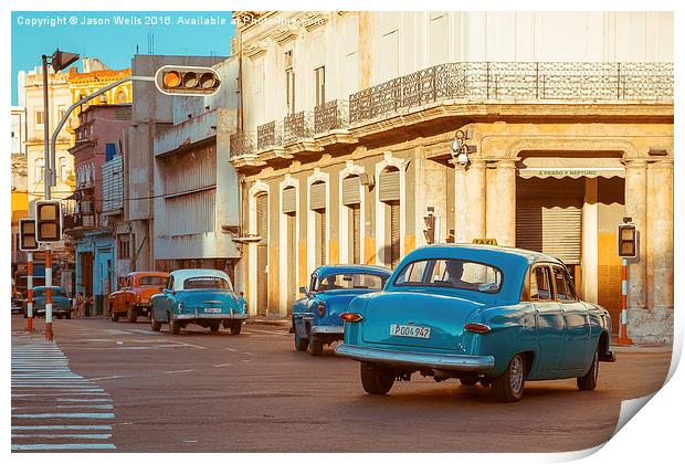 Retro Havana Print by Jason Wells