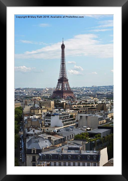 Eiffel Tower Framed Mounted Print by Mary Rath