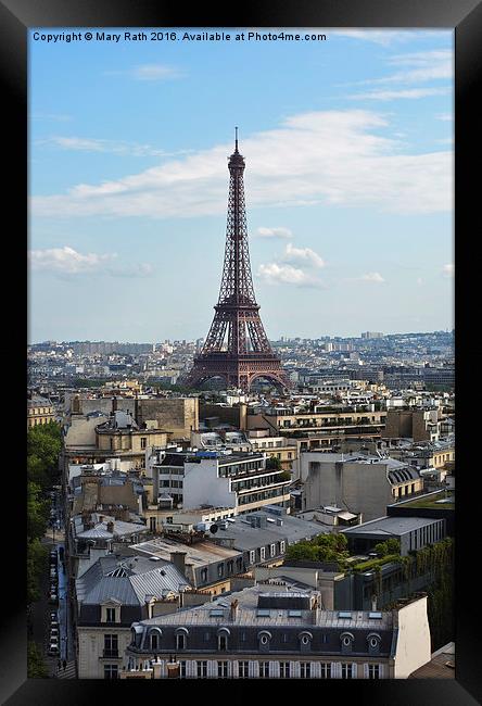 Eiffel Tower Framed Print by Mary Rath