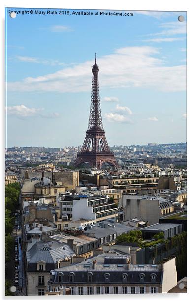 Eiffel Tower Acrylic by Mary Rath