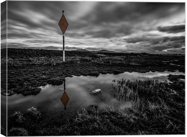  Gas Marker on the River Clwyd  Canvas Print by Chris Evans