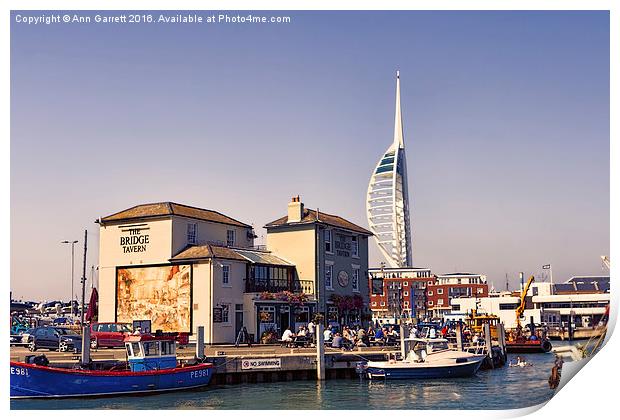 Camber Dock, Old Portsmouth Print by Ann Garrett