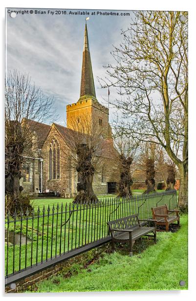  Church View Acrylic by Brian Fry
