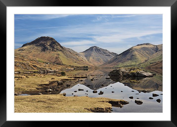 Reflections of Wast Water 2 Framed Mounted Print by Sharpimage NET