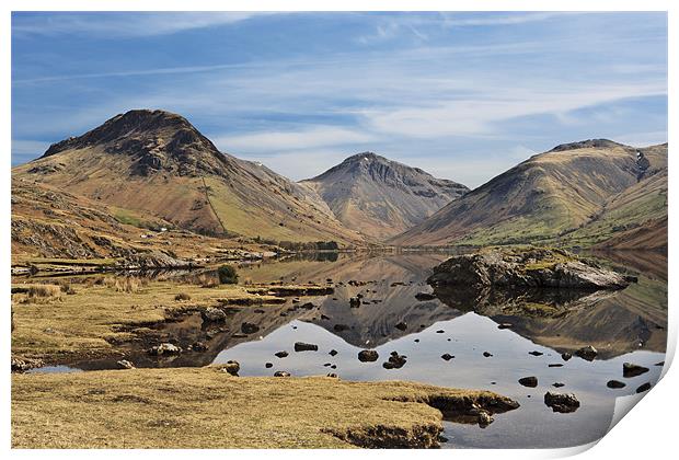 Reflections of Wast Water 2 Print by Sharpimage NET