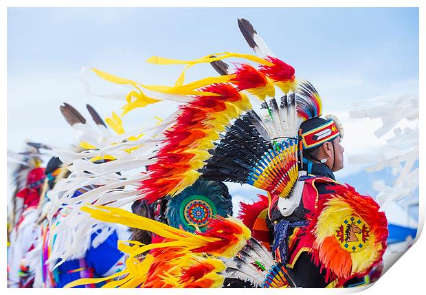 Paiute Tribe Pow Wow  Print by Kobby Dagan