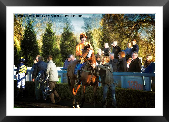  Pre-race - the Parade Ring at Lingfield Framed Mounted Print by Jack Torcello
