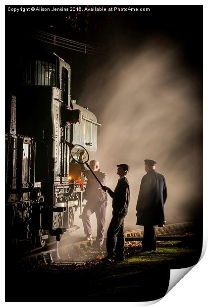  Passing of the Token on The Steam Railway Print by Alison Jenkins