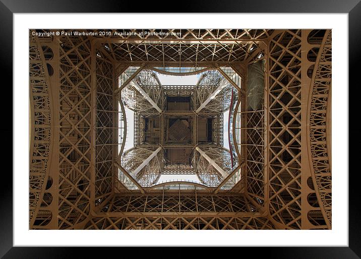  Eiffel Tower Abstract Framed Mounted Print by Paul Warburton
