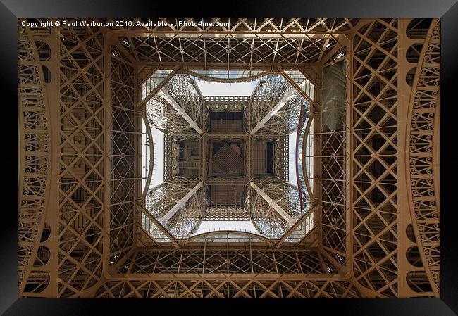  Eiffel Tower Abstract Framed Print by Paul Warburton