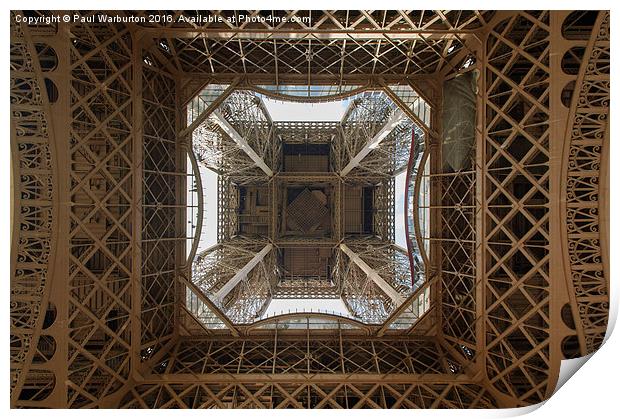  Eiffel Tower Abstract Print by Paul Warburton