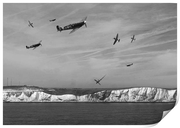  Dogfight over Dover Print by Stephen Ward