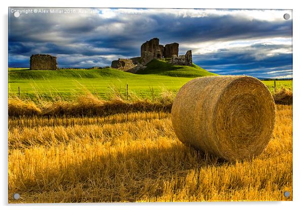  Duffus Castle Acrylic by Alex Millar