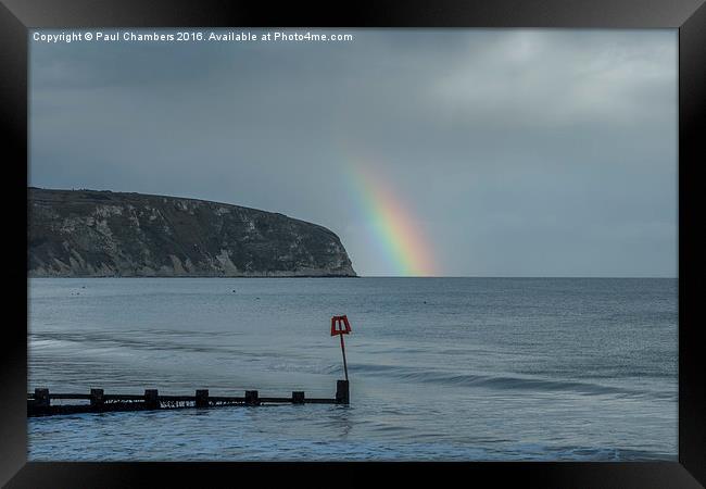 The Majestic Rainbow of Dorset Framed Print by Paul Chambers