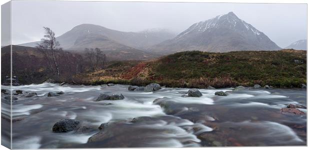  Glencoe Moody Mountains Canvas Print by Andy Redhead