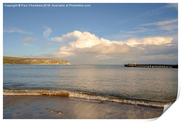 Majestic Swanage Bay Print by Paul Chambers