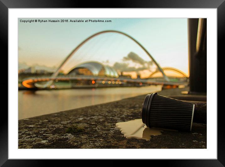  Millennium Bridge, Newcastle upon Tyne  Framed Mounted Print by Ryhan Hussain