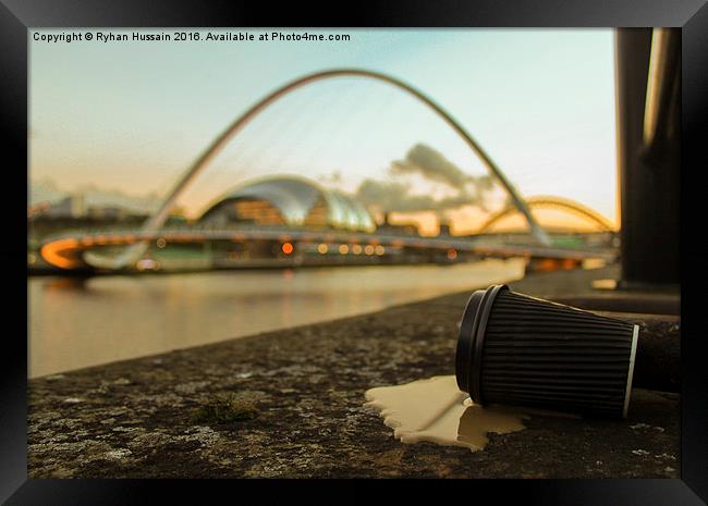  Millennium Bridge, Newcastle upon Tyne  Framed Print by Ryhan Hussain