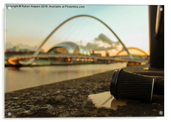  Millennium Bridge, Newcastle upon Tyne  Acrylic by Ryhan Hussain