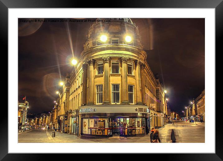  Monument, Newcastle upon Tyne Framed Mounted Print by Ryhan Hussain