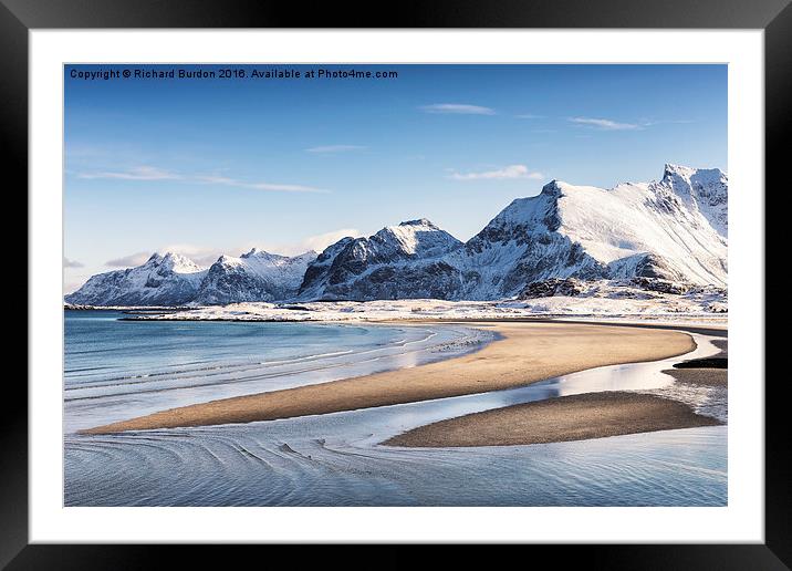  Ytresand Beach On The Lofoten Islands Framed Mounted Print by Richard Burdon