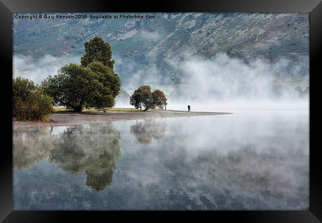 Early Morning Mist On Ullswater Framed Print by Gary Kenyon