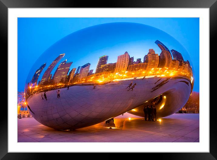  Cloud Gate Framed Mounted Print by Kobby Dagan