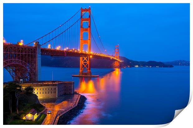 Golden Gate Bridge Print by Kobby Dagan