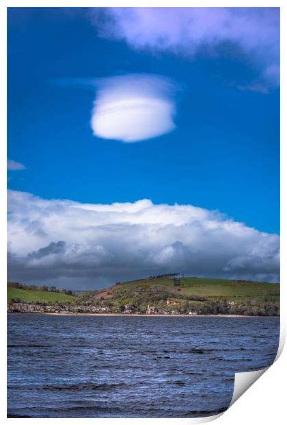 Lenticular Cloud over the Black Isle Moray Firth Print by Nick Rowland
