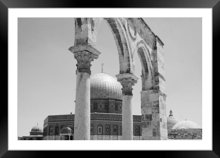 Dome of the Rock Framed Mounted Print by Hussain Cochin