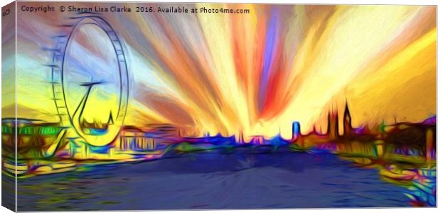 Impressionist sunrise over London Canvas Print by Sharon Lisa Clarke
