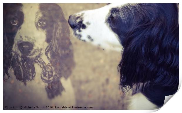 Spaniel Dog Loves Toys Print by Michelle Smith