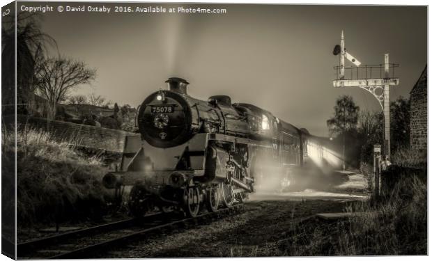 75078 at oakworth station Canvas Print by David Oxtaby  ARPS