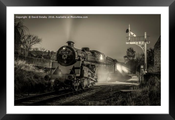 75078 at oakworth station Framed Mounted Print by David Oxtaby  ARPS