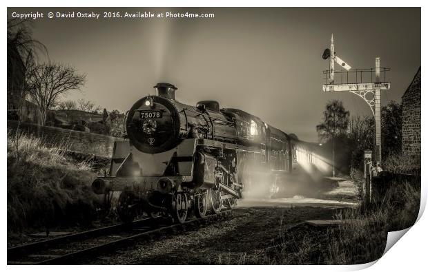 75078 at oakworth station Print by David Oxtaby  ARPS