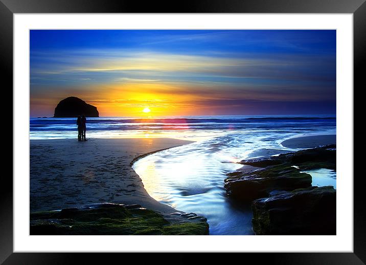 Romance at Sunset Framed Mounted Print by David Wilkins