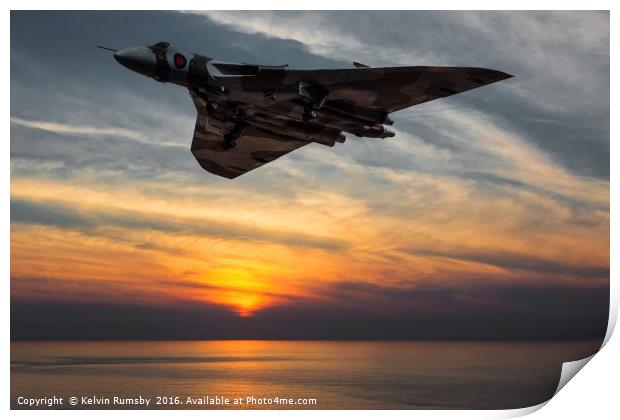 sunset landing Print by Kelvin Rumsby