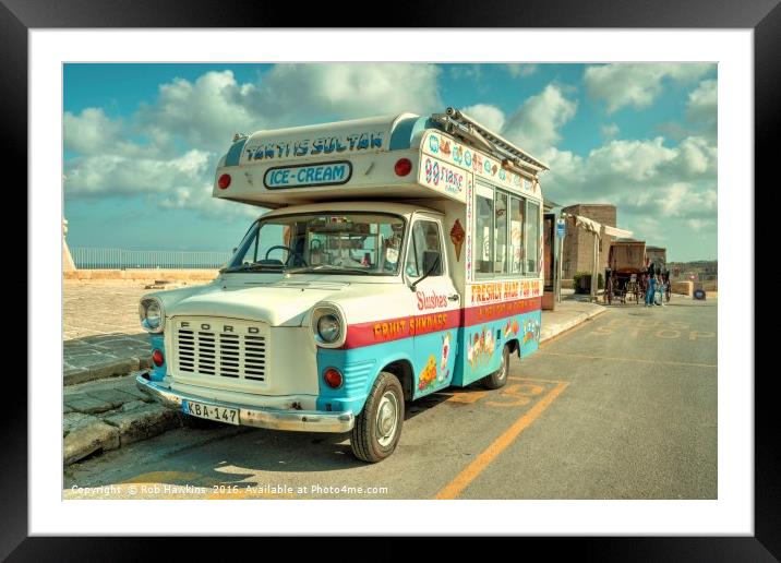 Transit Ice Cream  Framed Mounted Print by Rob Hawkins