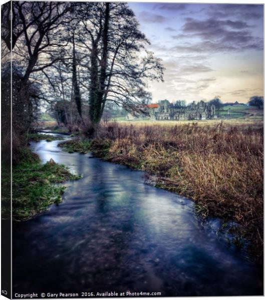 Castle Acre priory              Canvas Print by Gary Pearson