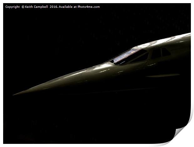 Concorde in the Shadows Print by Keith Campbell