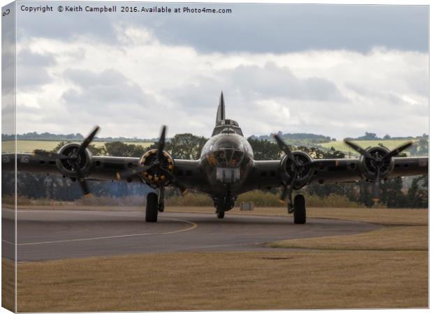 B-17 Sally B Canvas Print by Keith Campbell