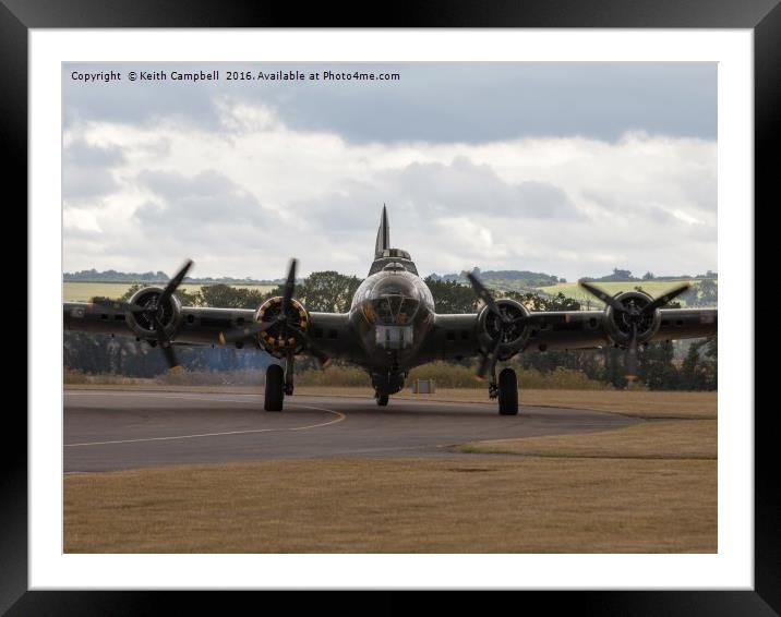 B-17 Sally B Framed Mounted Print by Keith Campbell