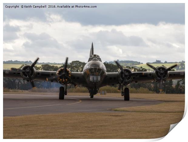 B-17 Sally B Print by Keith Campbell