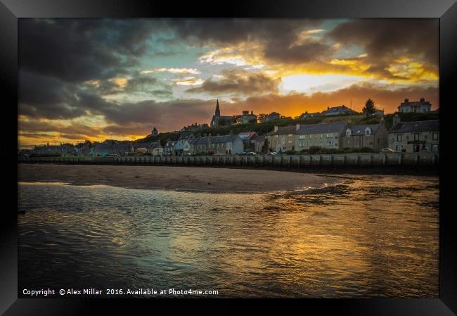 Sunset Over Lossiemouth Framed Print by Alex Millar