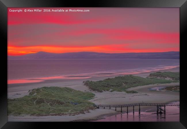 Sunrise Lossiemouth East Beach Framed Print by Alex Millar