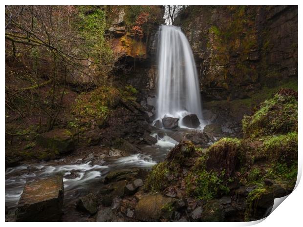 Mystical Melincourt waterfall Print by Leighton Collins