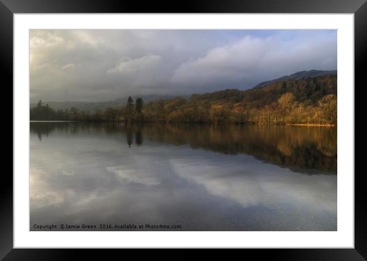Coniston Water Framed Mounted Print by Jamie Green