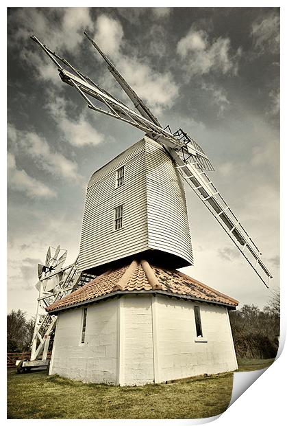 White Mill Print by Stephen Mole
