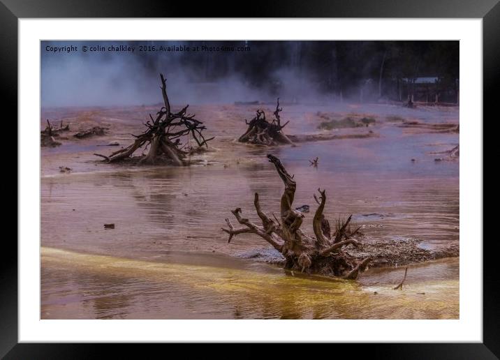 Ethereal Landscape in Yellowstone Park Framed Mounted Print by colin chalkley
